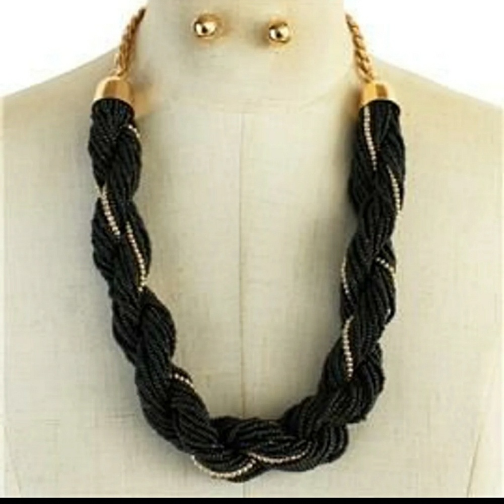 Bead Thread Necklace Set